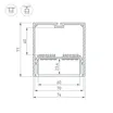 Профиль с экраном SL-LINE-7477-2500 WHITE+OPAL (Arlight, Алюминий)