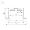 Профиль с экраном SL-LINIA62-F-2500 WHITE+OPAL (Arlight, Алюминий)